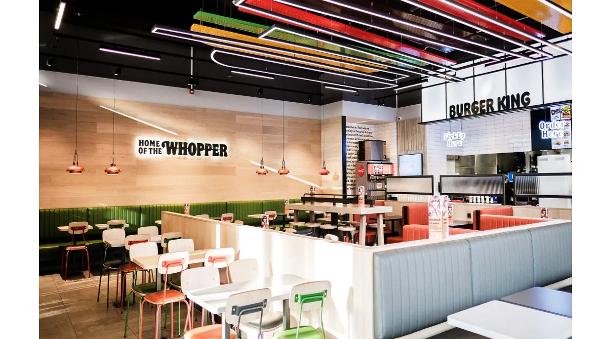 Burger King restaurang och skyltning