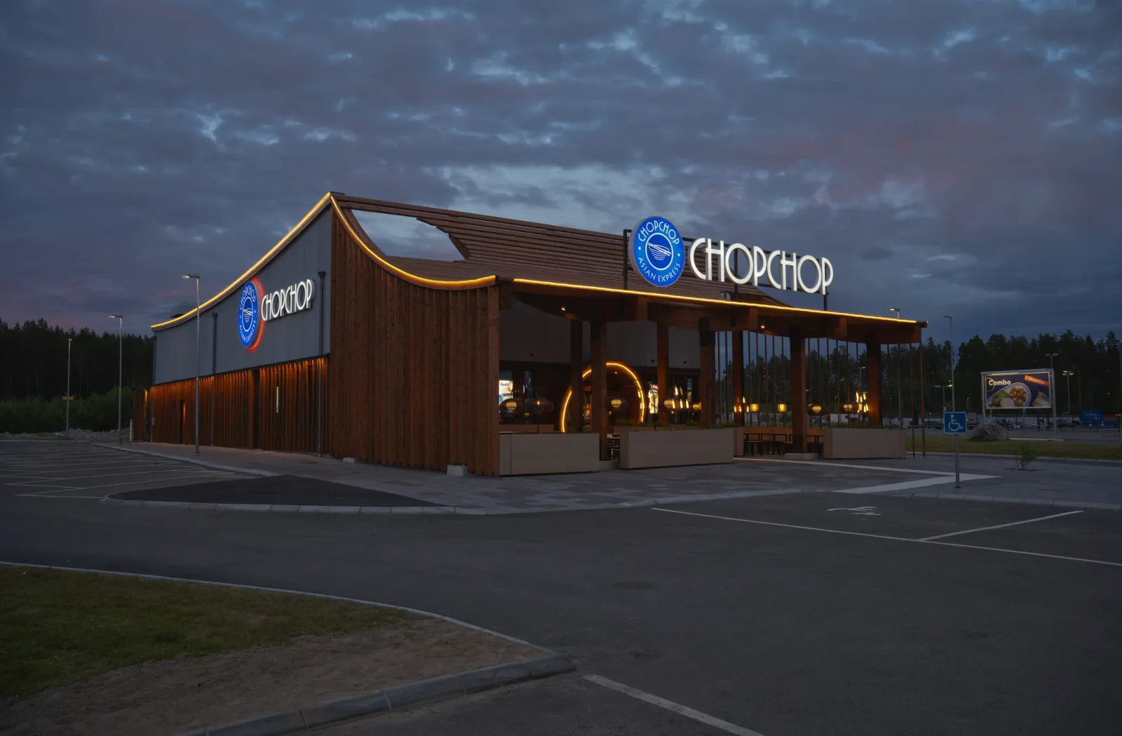 ChopChop restaurangskyltning