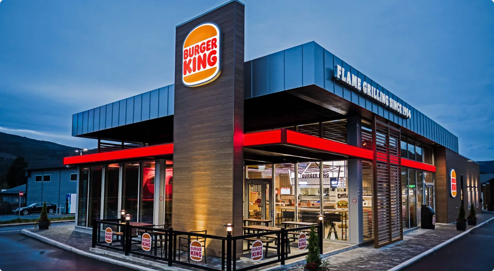 Burger King — referensprojekt med skyltning och varumärke
